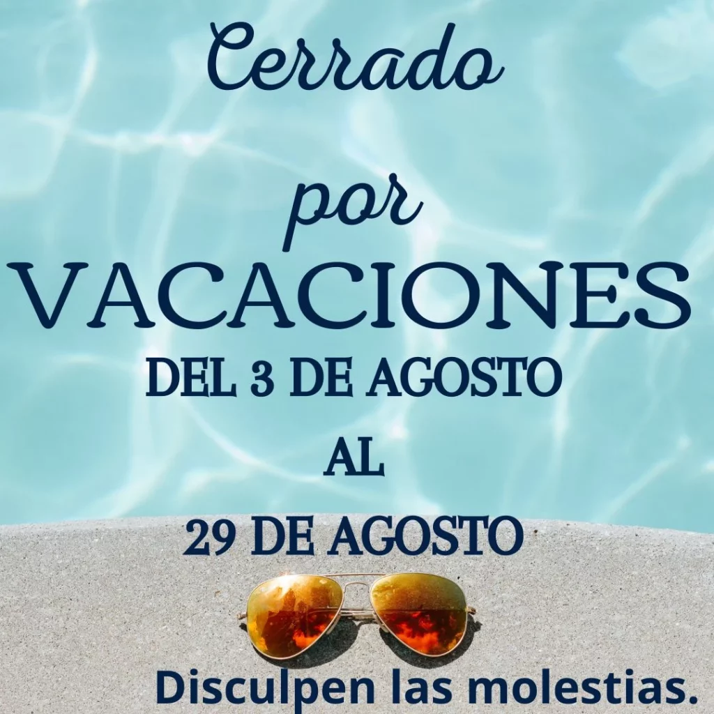 Cerrado por vacaciones de verano